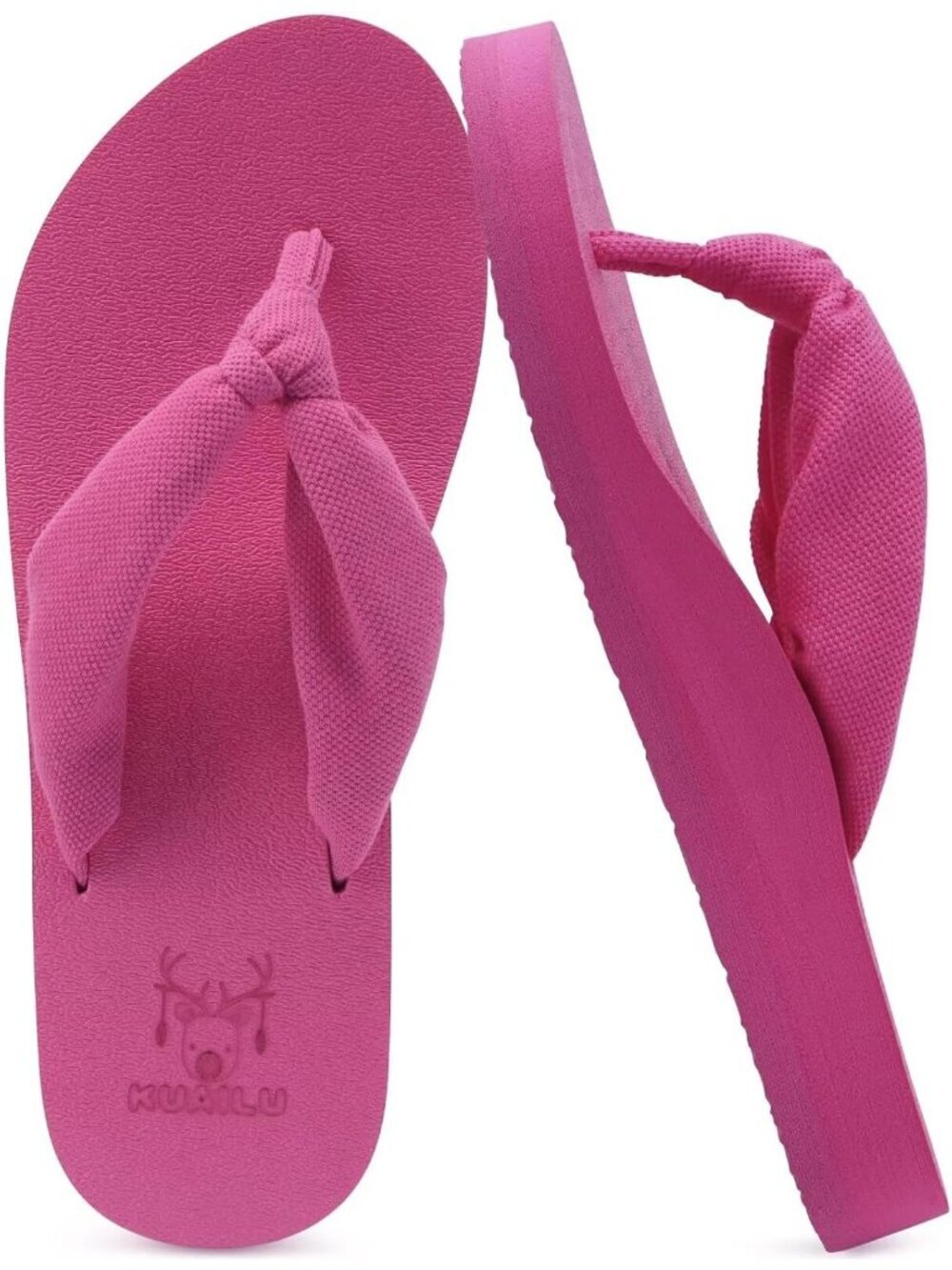 Women's Rose Fabric Arch Support Yoga Mat Beach Walking Flip Flops Sandals